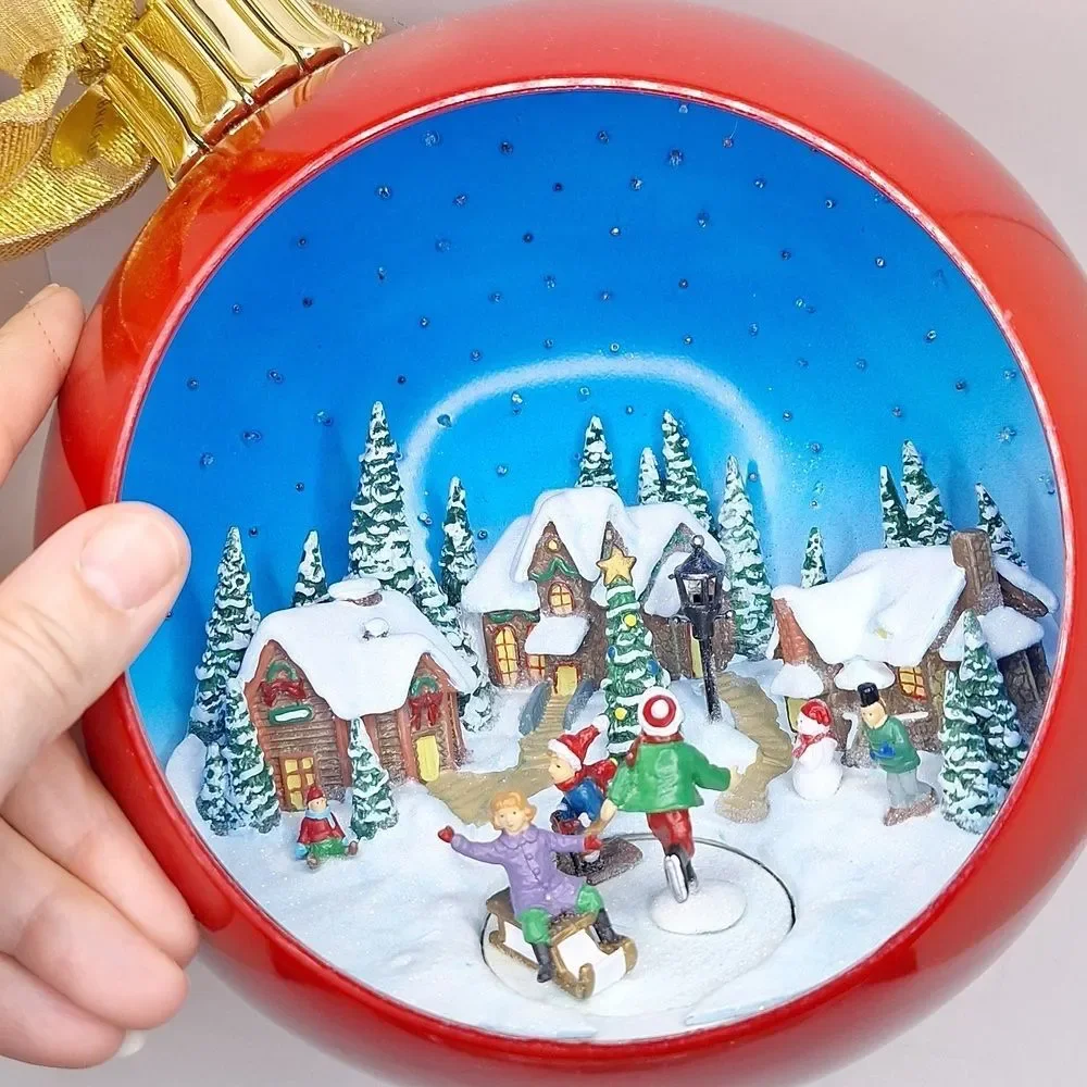 KSA COLLECTIBLE CHRISTMAS ornament globe decoration ice skating scene